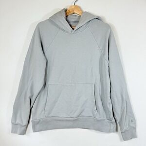 Everlane Womens Medium Light Blue Grey Casual Lounge Athletic Hoodie‎ Sweatshirt